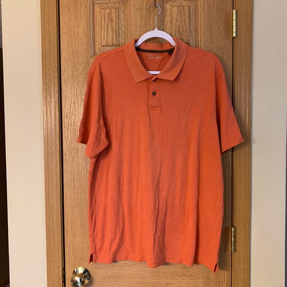 Tasso Elba Golf Polo Shirt Men's Size L Coral  Pinkish